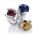 Rubin Saphier Gelber Diamant Ring